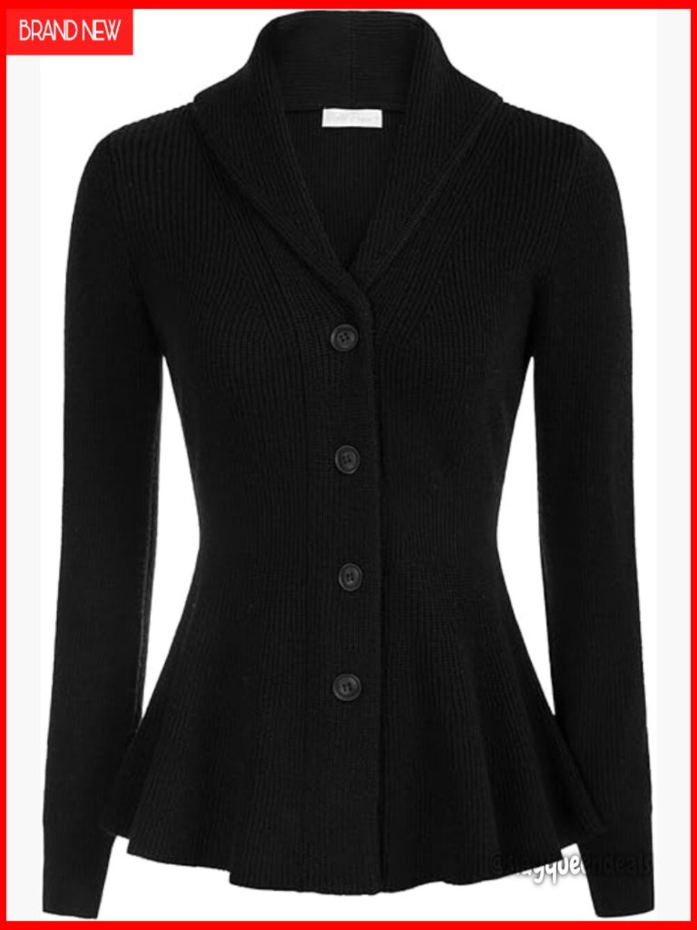Vintage Shawl Lapel Cardigan Sweater Button Down Coat